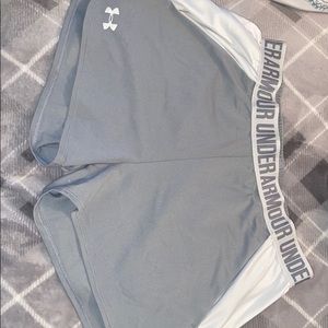 gray under armour shorts